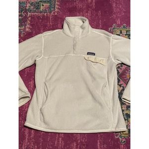 Patagonia Re-tool quarter snap white polartec pullover Sz L